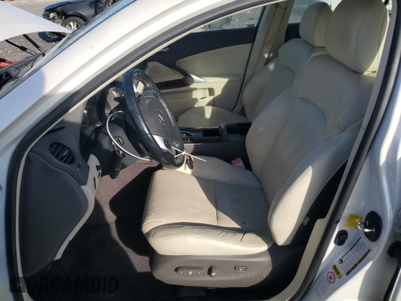 2012 Lexus IS 250 with VIN JTHBF5C25C5184035, listed as a Copart auction lot 41674655 with 276,136 mi miles and Salvage Title. Bid and sale history available at DreamBid. Image 7.