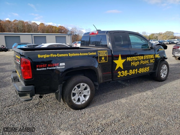 2022 Chevrolet Colorado 2WD LT with VIN 1GCHSCEN9N1314783, listed as a Copart auction lot 81935714 with 38,050 mi miles and Salvage Title. Bid and sale history available at carsss.com. Image 3.