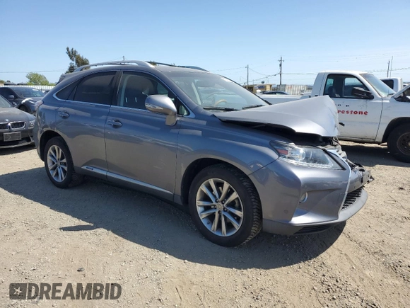 2014 Lexus RX 450h with VIN JTJBC1BA0E2455824, listed as a Copart auction lot 53266595 with 139,833 mi miles and Salvage title. Bid and sale history available at DreamBid. Image 4.