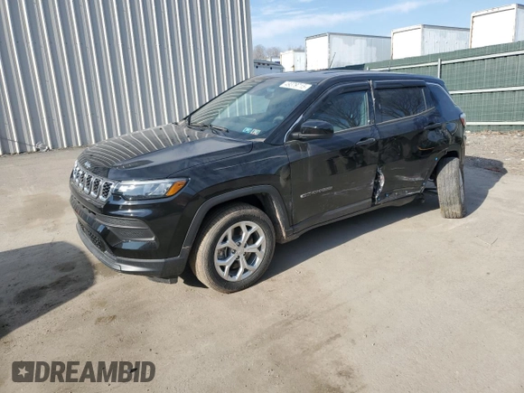 2024 Jeep Compass Sport z VIN 3C4NJDAN9RT171267, wystawiony jako Copart lot #49379715 z przebiegiem 3 194 mil mil oraz Szkoda całkowita • Salvage title. Historia ofert i sprzedaży dostępna na DreamBid. Obrazek 1.