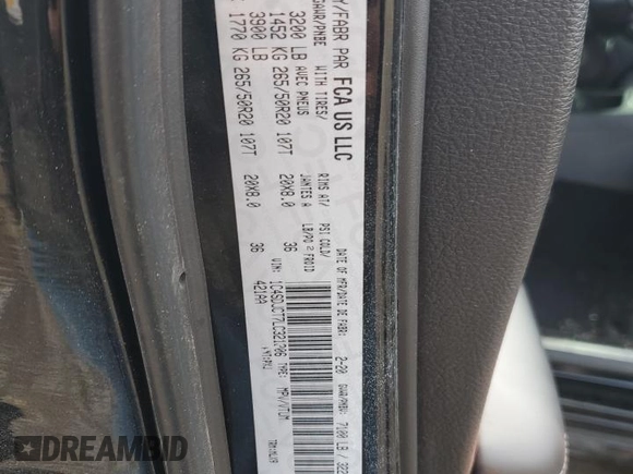 2020 Dodge Durango R/T с VIN 1C4SDJCT7LC321206, выставлен на аукционе Copart как лот 44247275 с пробегом 74 128 миль миль и Списание • Salvage title. История ставок и продаж доступна на DreamBid. Изображение 15.