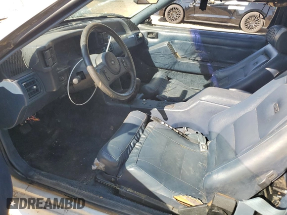 1987 Ford Mustang with VIN 1FABP40E6HF228235, listed as a Copart auction lot 76833284 with 95,222 mi miles and Salvage title. Bid and sale history available at DreamBid. Image 7.