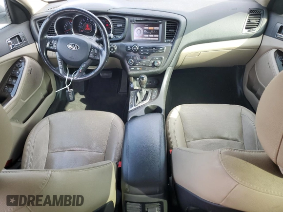 2013 Kia Optima EX with VIN 5XXGN4A78DG181677, listed as a Copart auction lot 61037675 with 125,600 mi miles and Salvage title. Bid and sale history available at DreamBid. Image 8.