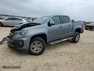 2021 Chevrolet Colorado 2WD LT with VIN 1GCGSCEN1M1275651, listed as a Copart auction lot 44116915 with 48,495 mi miles and Salvage Title. Bid and sale history available at carsss.com. Image 1.