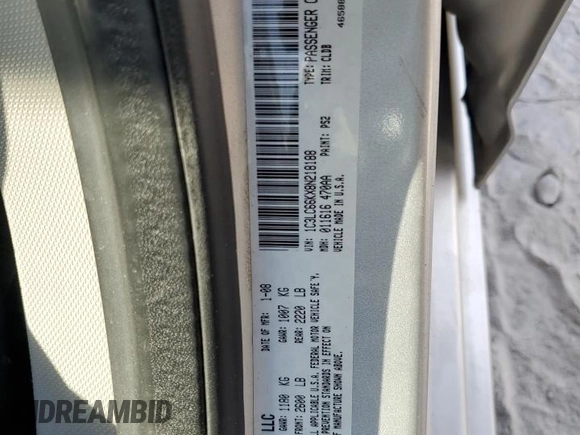 2008 Chrysler Sebring Limited with VIN 1C3LC66KX8N218188, listed as a Copart auction lot 72017204 with 79,379 mi miles and Salvage title. Bid and sale history available at DreamBid. Image 12.