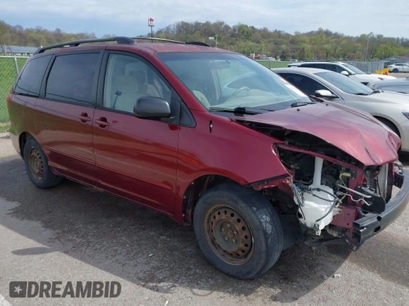 2006 Toyota Sienna CE with VIN 5TDZA23C96S560661, listed as a IAAI auction lot 41954886 with 272,937 mi miles. Bid and sale history available at carsss.com. Image 1.