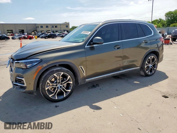 2023 BMW X5 xDrive40i with VIN 5UXCR6C01P9P27041, listed as a Copart auction lot 59009585 with 45,568 mi miles and Salvage title. Bid and sale history available at DreamBid. Image 1.