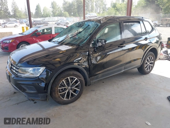 2021 Volkswagen Tiguan S with VIN 3VV0B7AX1MM098300, listed as a IAAI auction lot 42574636 with 53,559 mi miles and . Bid and sale history available at DreamBid. Image 17.