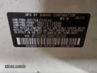 2024 Subaru Impreza with VIN JF1GUABC8R8235766, listed as a Copart auction lot 43912145 with 47,583 mi miles and Non Repairable. Bid and sale history available at carsss.com. Image 14.