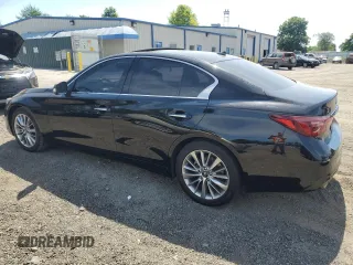 2021 Infiniti Q50 Luxe z VIN JN1EV7BP6MM706949, wystawiony jako Copart lot #60077404 z przebiegiem 63 817 mil mil oraz Szkoda całkowita • Salvage title. Historia ofert i sprzedaży dostępna na DreamBid. Obrazek 2.