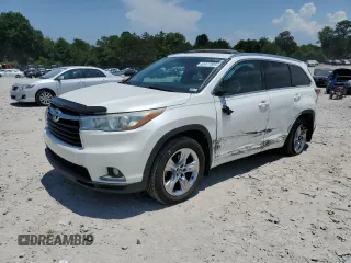 2016 Toyota Highlander Limited with VIN 5TDDKRFHXGS296584, listed as a Copart auction lot 62477005 with 190,236 mi miles and Salvage title. Bid and sale history available at DreamBid. Image 1.