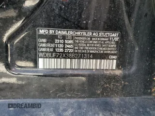 2008 Mercedes-Benz E-Class Sport 5.5L with VIN WDBUF72X38B271314, listed as a Copart auction lot 72740914 with 0 mi miles and Salvage Title. Bid and sale history available at carsss.com. Image 14.
