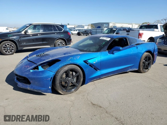 2014 Chevrolet Corvette 2LT with VIN 1G1YD2D78E5130055, listed as a Copart auction lot 88337585 with 18,191 mi miles and Salvage title. Bid and sale history available at DreamBid. Image 1.