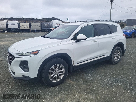 2019 Hyundai Santa Fe SE z VIN 5NMS2CAD3KH007792, wystawiony jako Copart lot #55074425 z przebiegiem 144 241 mil mil oraz Szkoda całkowita • Salvage title. Historia ofert i sprzedaży dostępna na DreamBid. Obrazek 1.