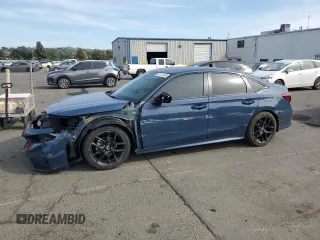 2025 Honda Civic Sport with VIN 2HGFE2F55SH546156, listed as a Copart auction lot 55114195 with 5,334 mi miles and Salvage title. Bid and sale history available at DreamBid. Image 1.