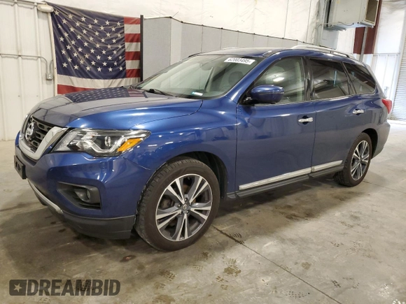 2020 Nissan Pathfinder Platinum with VIN 5N1DR2DM6LC595368, listed as a Copart auction lot 62003495 with 101,165 mi miles and Salvage title. Bid and sale history available at DreamBid. Image 1.