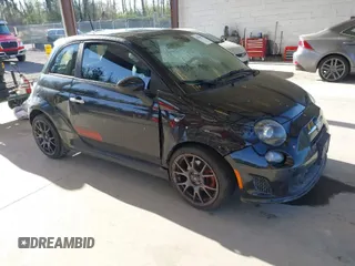 2015 FIAT 500 Turbo with VIN 3C3CFFHH2FT509287, listed as a IAAI auction lot 42030972 with 112,029 mi miles. Bid and sale history available at carsss.com. Image 1.