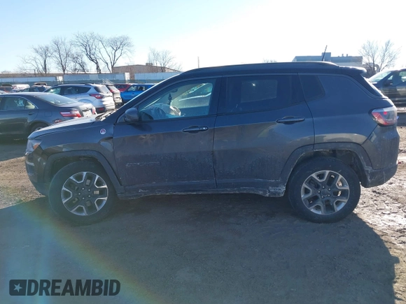 2017 Jeep Compass Trailhawk with VIN 3C4NJDDB8HT666169, listed as a IAAI auction lot 41434519 with 143,263 mi miles and . Bid and sale history available at DreamBid. Image 14.