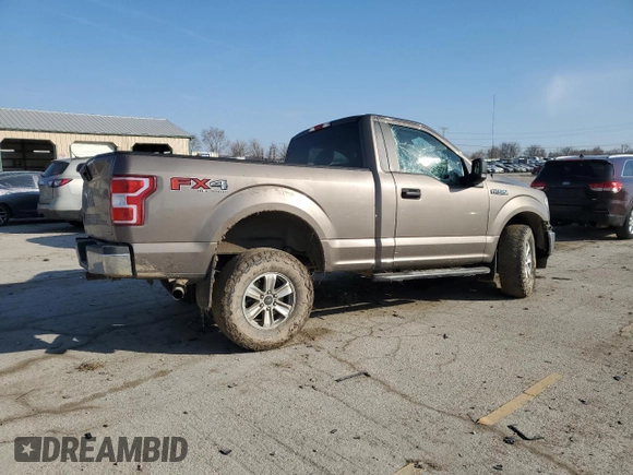 2018 Ford F-150 XL with VIN 1FTMF1EP6JKC68164, listed as a Copart auction lot 47646855 with 126,224 mi miles and Salvage title. Bid and sale history available at DreamBid. Image 3.