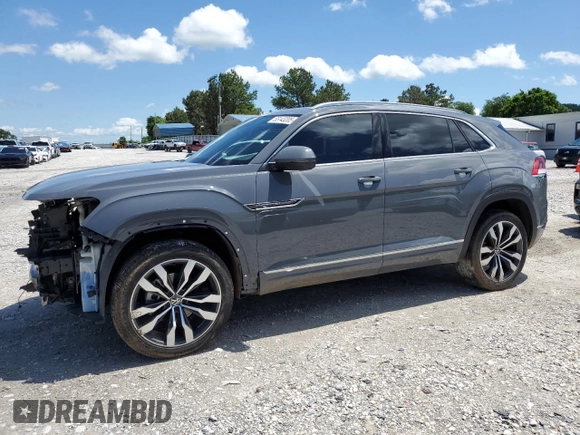 2023 Volkswagen Atlas SEL Premium R-Line z VIN 1V2FE2CA2PC207606, wystawiony jako Copart lot #55143205 z przebiegiem 35 704 mil mil oraz Szkoda całkowita • Salvage title. Historia ofert i sprzedaży dostępna na DreamBid. Obrazek 1.