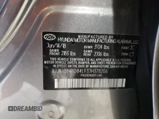 2018 Hyundai Elantra SEL z VIN 5NPD84LF3JH378206, wystawiony jako Copart lot #56584195 z przebiegiem 67 827 mil mil oraz Szkoda całkowita • Salvage title. Historia ofert i sprzedaży dostępna na DreamBid. Obrazek 12.