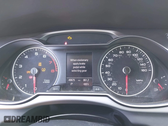 2014 Audi A4 Premium Plus with VIN WAUEFAFL1EN024178, listed as a IAAI auction lot 41744161 with 49,675 mi miles. Bid and sale history available at carsss.com. Image 7.