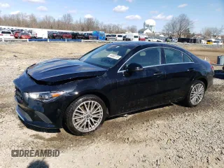 2020 Mercedes-Benz CLA with VIN W1K5J4HB4LN095403, listed as a Copart auction lot 46490775 with 24,203 mi miles and Salvage Title. Bid and sale history available at carsss.com. Image 1.