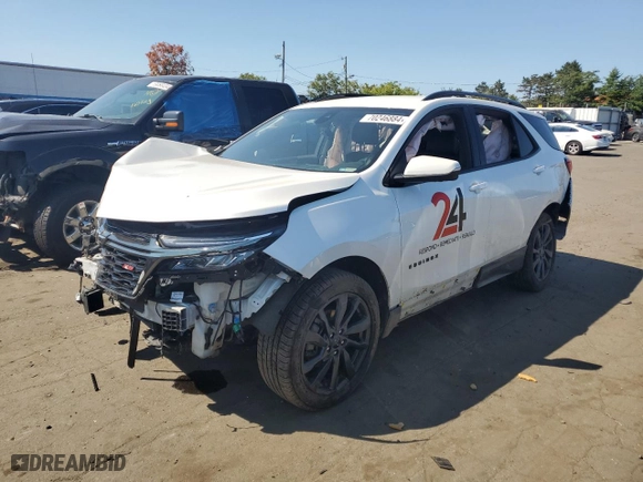 2022 Chevrolet Equinox RS with VIN 2GNAXWEV4N6113964, listed as a Copart auction lot 70246884 with 0 mi miles and Salvage Title. Bid and sale history available at carsss.com. Image 1.