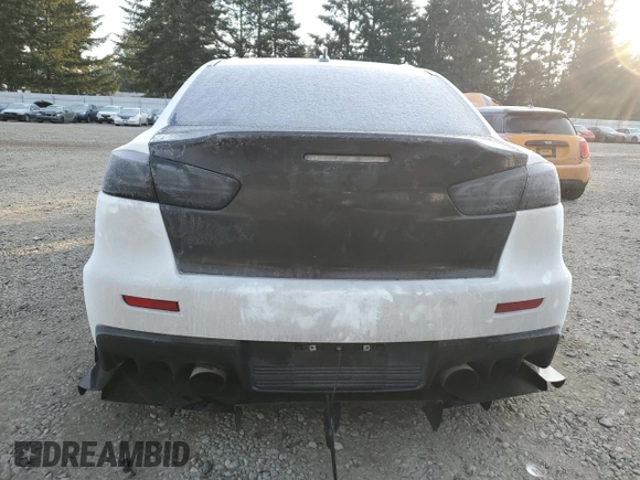 2015 Mitsubishi Lancer Evolution MR with VIN JA32W5FV8FU010346, listed as a Copart auction lot 43275095 with 119,153 mi miles and Salvage Title. Bid and sale history available at carsss.com. Image 6.