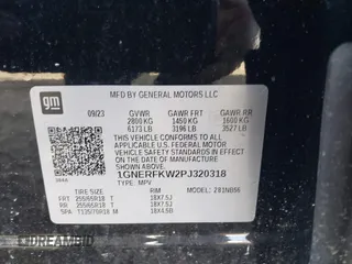 2023 Chevrolet Traverse LS with VIN 1GNERFKW2PJ320318, listed as a IAAI auction lot 41768200 with 12,811 mi miles. Bid and sale history available at carsss.com. Image 9.