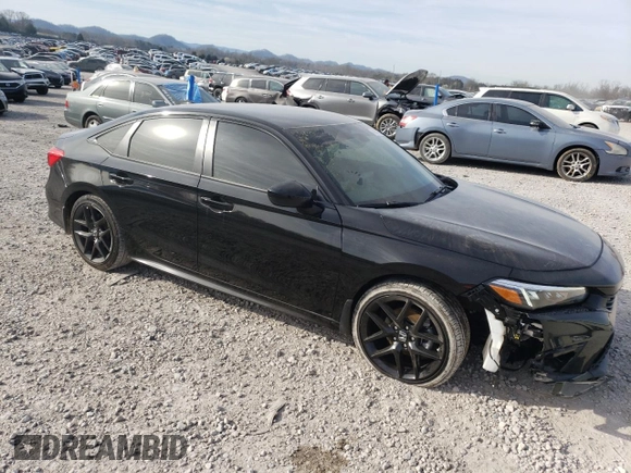 2024 Honda Civic Sedan Sport with VIN 2HGFE2F58RH522766, listed as a Copart auction lot 49450955 with 17,396 mi miles and Salvage Title. Bid and sale history available at carsss.com. Image 4.