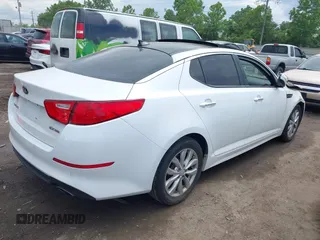 2015 Kia Optima EX with VIN 5XXGN4A71FG356581, listed as a IAAI auction lot 42365202 with Not provided miles and . Bid and sale history available at DreamBid. Image 4.
