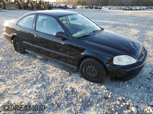 1999 Honda Civic DX with VIN 1HGEJ6122XL046591, listed as a Copart auction lot 84699384 with 236,166 mi miles and Salvage Title. Bid and sale history available at carsss.com. Image 4.