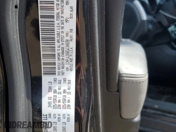2014 Jeep Cherokee Limited with VIN 1C4PJLDS6EW134220, listed as a Copart auction lot 55585885 with 117,766 mi miles and Clean title. Bid and sale history available at DreamBid. Image 12.