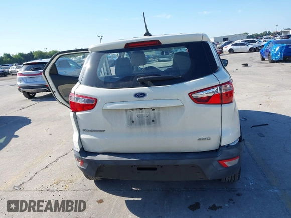 2020 Ford EcoSport S with VIN MAJ6S3FL6LC337367, listed as a IAAI auction lot 41892241 with 160,862 mi miles and . Bid and sale history available at DreamBid. Image 16.