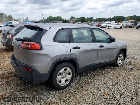 2016 Jeep Cherokee Sport with VIN 1C4PJLAB0GW106601, listed as a Copart auction lot 60854675 with 58,557 mi miles and Salvage title. Bid and sale history available at DreamBid. Image 3.