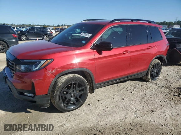 2024 Honda Passport Black Edition with VIN 5FNYF8H8XRB001214, listed as a Copart auction lot 87203914 with 23,124 mi miles and Salvage title. Bid and sale history available at DreamBid. Image 1.
