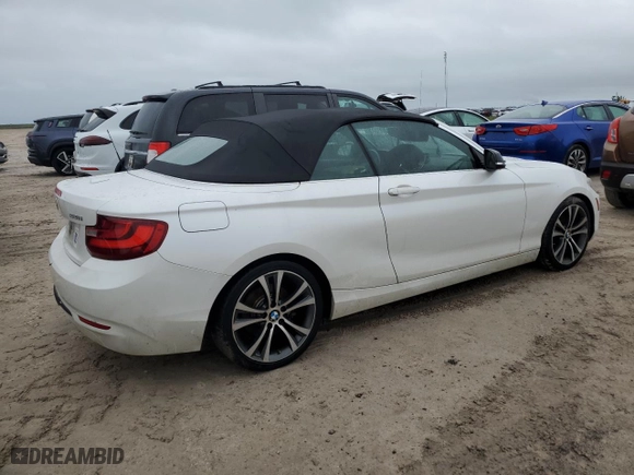 2015 BMW 2 Series 228i with VIN WBA1K5C51FV242629, listed as a Copart auction lot 74613734 with 0 mi miles and Salvage Title. Bid and sale history available at carsss.com. Image 3.