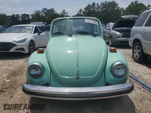 1977 Volkswagen Beetle with VIN 1572044306, listed as a Copart auction lot 63711884 with 45,754 mi miles and Salvage Title. Bid and sale history available at DreamBid. Image 5.