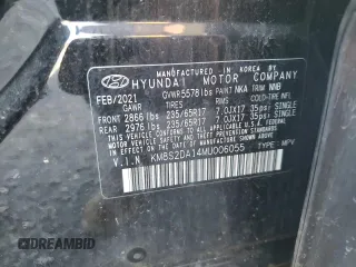 2021 Hyundai Santa Fe Hybrid Blue with VIN KM8S2DA14MU006055, listed as a Copart auction lot 81024404 with 79,167 mi miles and Salvage Title. Bid and sale history available at carsss.com. Image 15.