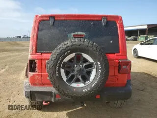 2020 Jeep Wrangler Unlimited Rubicon with VIN 1C4HJXFN3LW107654, listed as a Copart auction lot 54021595 with 39,587 mi miles and Salvage title. Bid and sale history available at DreamBid. Image 6.