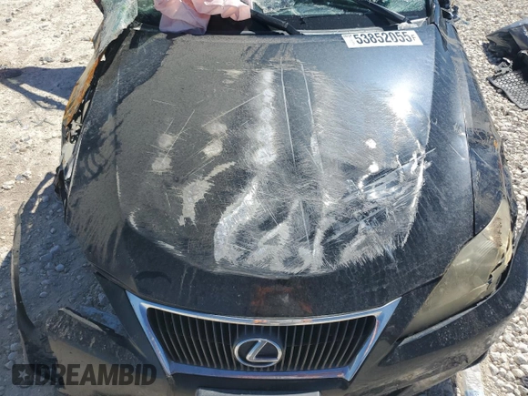2013 Lexus IS 250 with VIN JTHBF5C24D5187624, listed as a Copart auction lot 53852055 with Not provided miles and Salvage title. Bid and sale history available at DreamBid. Image 11.