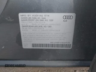 2015 Audi Q5 Premium Plus with VIN WA1LFAFP1FA024570, listed as a IAAI auction lot 42292983 with 182,114 mi miles and . Bid and sale history available at DreamBid. Image 9.