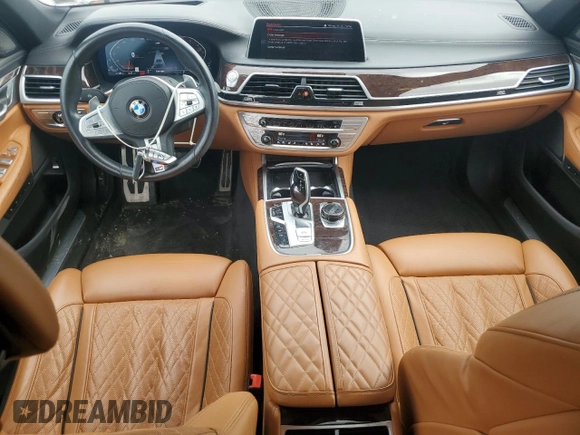2021 BMW 7 Series 750i xDrive with VIN WBA7U2C04MCF73546, listed as a Copart auction lot 62587275 with 34,396 mi miles and Salvage title. Bid and sale history available at DreamBid. Image 8.