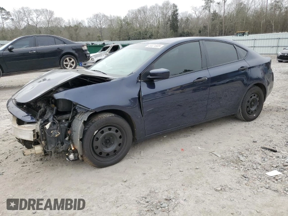 2013 Dodge Dart SE with VIN 1C3CDFAA2DD197722, listed as a Copart auction lot 48821805 with 182,465 mi miles and Salvage Title. Bid and sale history available at carsss.com. Image 1.