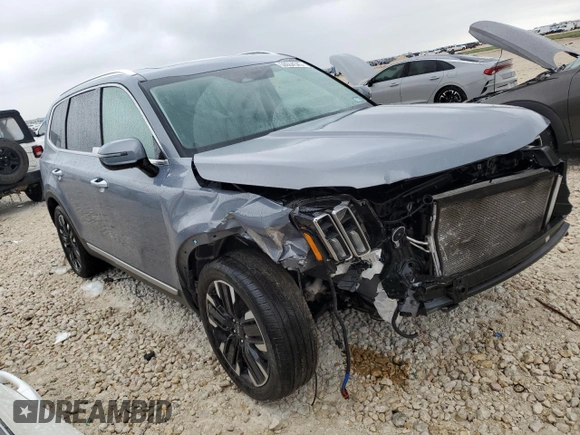 2023 Kia Telluride SX Prestige X-Pro with VIN 5XYP5DGCXPG358461, listed as a Copart auction lot 50064545 with 25,516 mi miles and Salvage title. Bid and sale history available at DreamBid. Image 4.