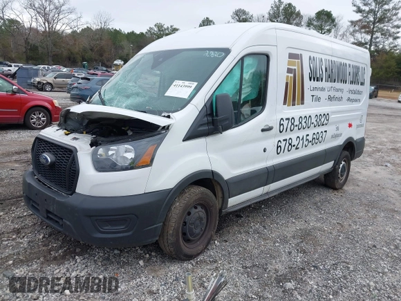 2021 Ford Transit Cargo with VIN 1FTBR1C87MKA12520, listed as a IAAI auction lot 41143999 with 88,943 mi miles and . Bid and sale history available at DreamBid. Image 2.