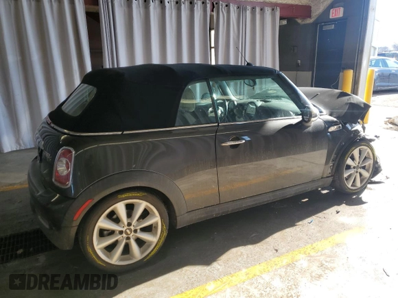 2012 MINI Convertible S with VIN WMWZP3C53CT250070, listed as a Copart auction lot 46649525 with 80,392 mi miles and Salvage Title. Bid and sale history available at DreamBid. Image 3.