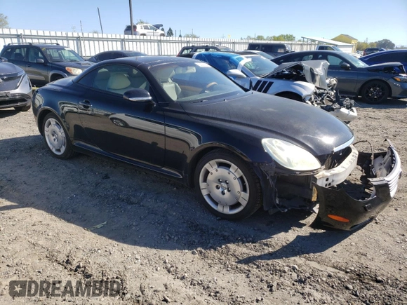 2002 Lexus SC 430 with VIN JTHFN48Y320007247, listed as a Copart auction lot 50337535 with 191,283 mi miles and Salvage title. Bid and sale history available at DreamBid. Image 4.