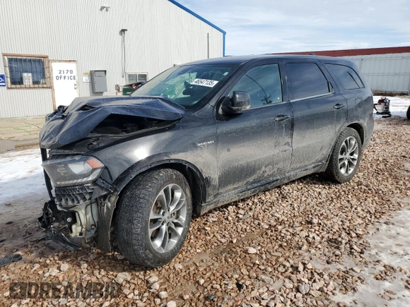 2020 Dodge Durango R/T with VIN 1C4SDJCT0LC214689, listed as a Copart auction lot 46547135 with 124,198 mi miles and Salvage title. Bid and sale history available at DreamBid. Image 1.